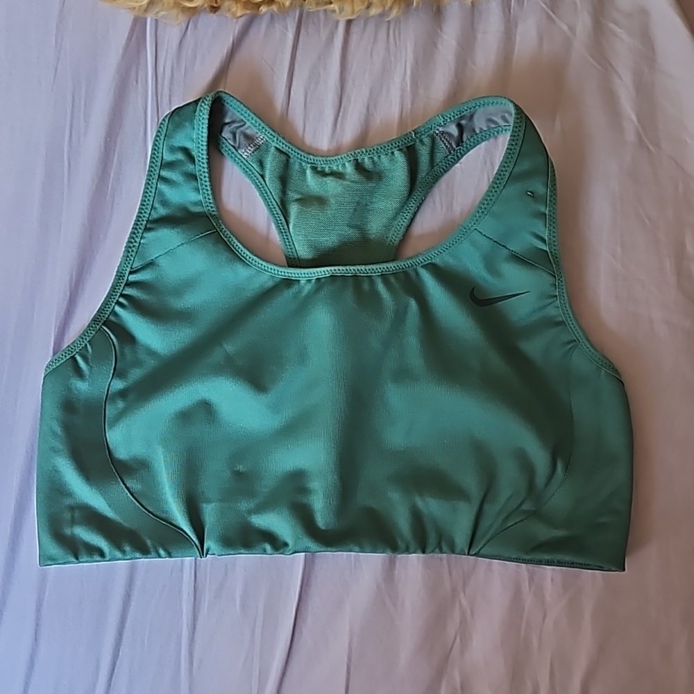 Nike Dri-fit sports bra, teal, size S